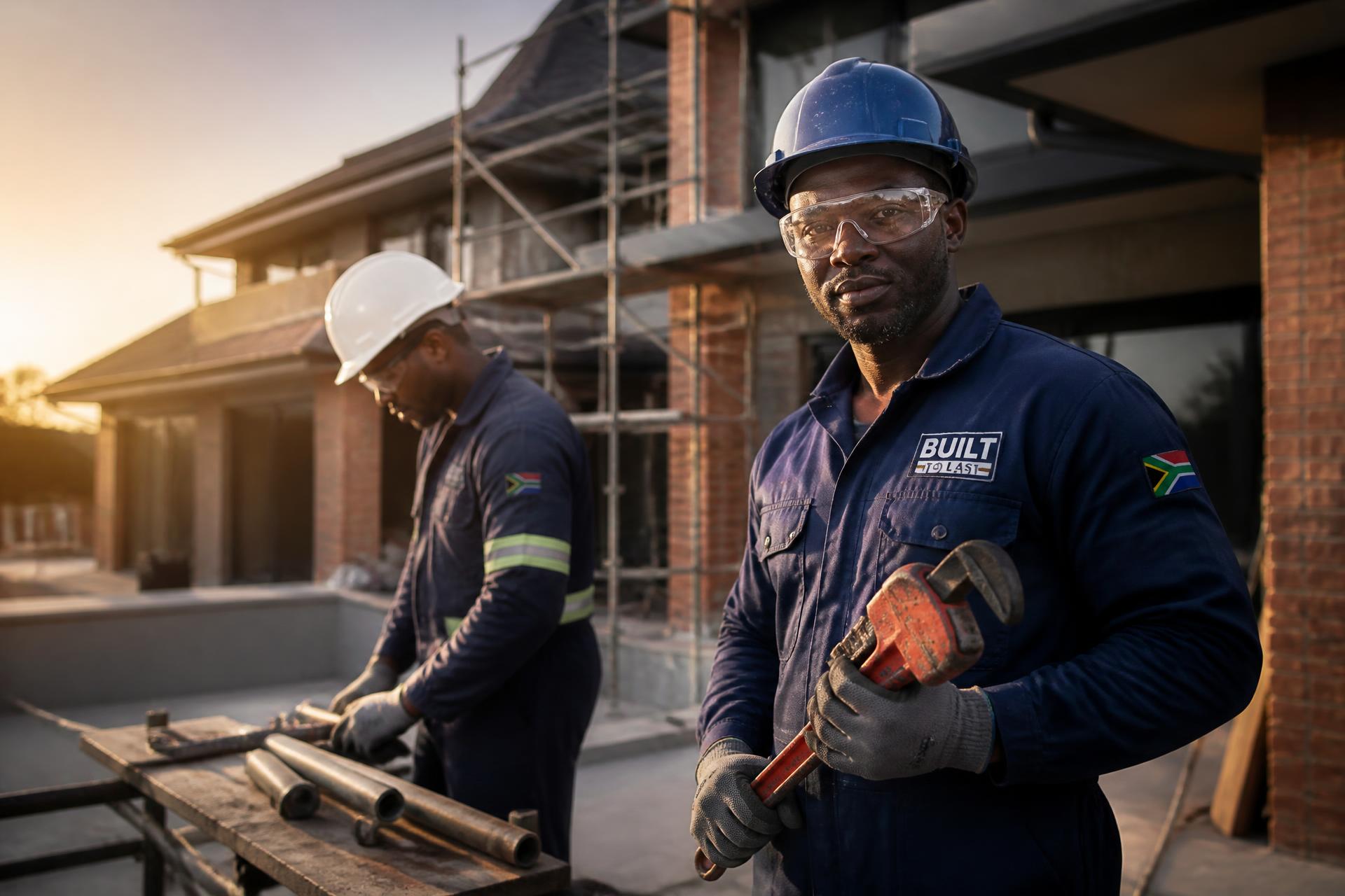 CT Construction tradesmen at work on a property
